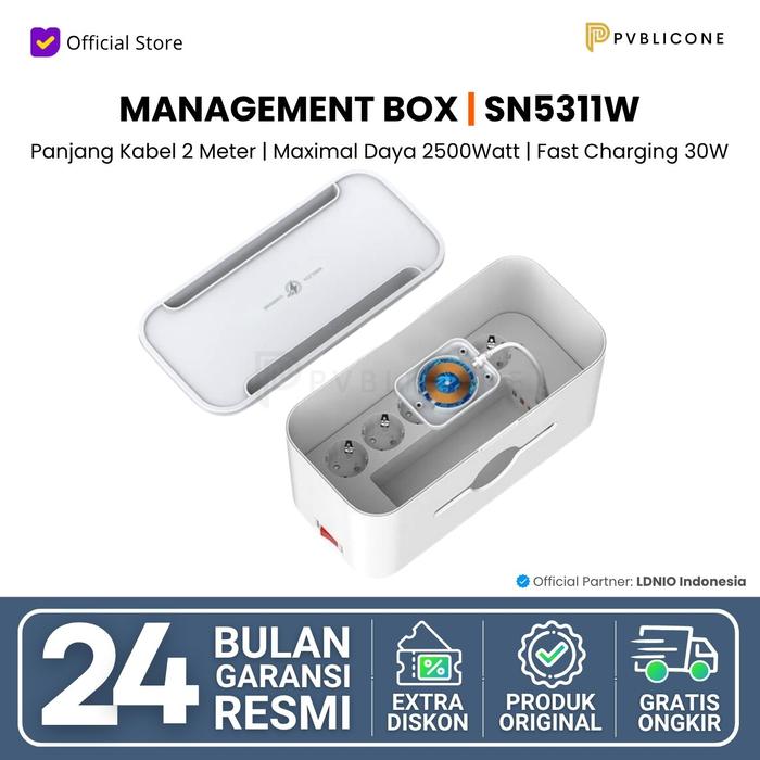 Gambar LDNIO SN5311W Stop Kontak Power Socket Wireless Charger Original - EU/US/UK Plug dari PVBLIC ONE Kota Tangerang Tokopedia