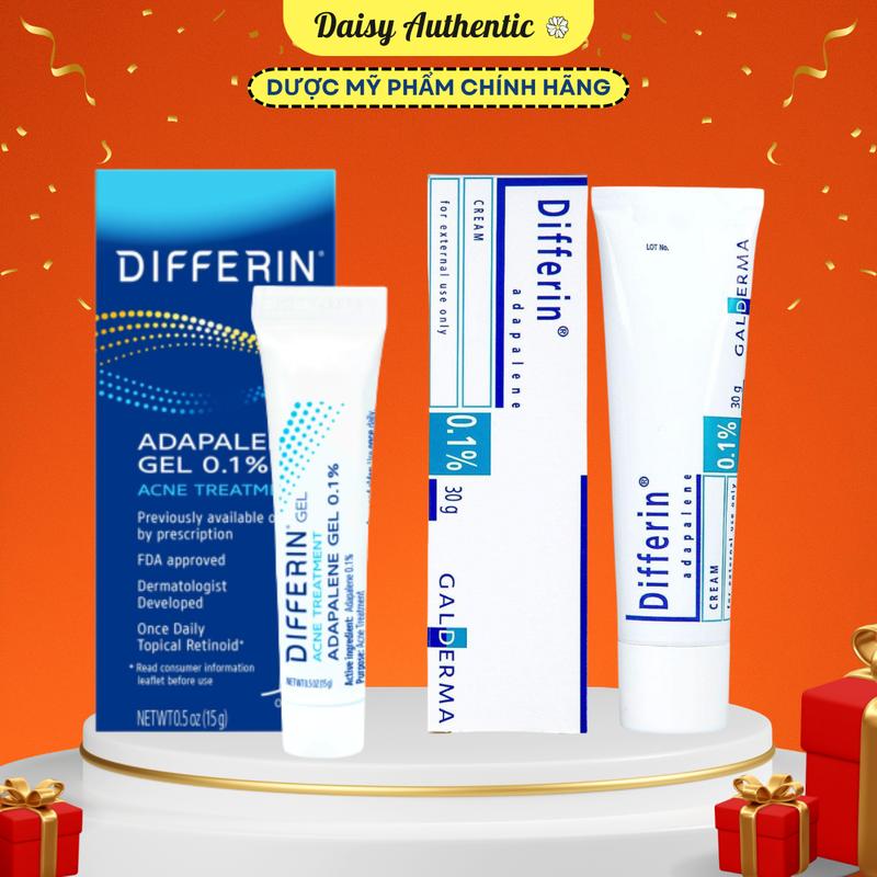 Diff 0,1% GEL Bôi Giảm Mụn Ẩn Mụn Đầu đen Hỗ Trợ Trẻ Hóa Da 15 30g