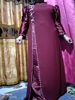 Product Review of Batiknurfashion.(COD) Nadia dress mewah kondangan // bridesmaid// Gaun mewah// baju kondangan wanita 2024 // Bajukondangan mewah dan elegan// ootd// baju kondangan warna burgundy // Ootd berhijab //bridesmaid dress  Gamis  Pesta Wanita from s**o 0