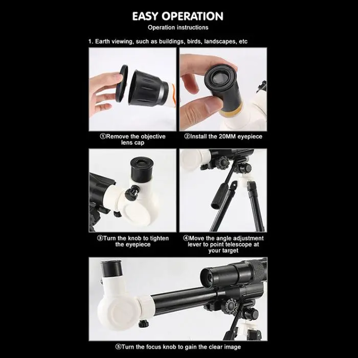 Kiddy Star Set Telescope - Putih
