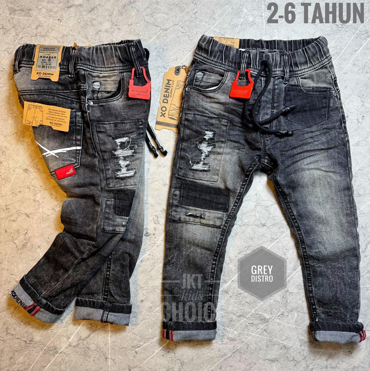 GREY DISTRO XO Denim Celana Jeans Panjang Anak Laki-Laki 2-6 Tahun BY XO DENIM JKT KIDS CHOICE