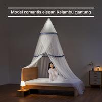 Gambar Medoga Kelambu Gantung Bulat Anti Nyamuk Dewasa Cocok Semua Ukuran - Biru dari kelambu medoga Kota Tangerang Selatan 3 Tokopedia