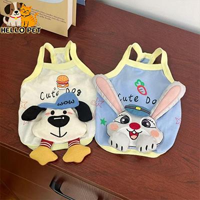 Quần áo cho chó mỏng, Bộ sưu tập mùa xuân / mùa hè, Hàng mới về năm 2025, Dây đeo búp bê 3D dễ thương, Thích hợp cho mèo, gấu Teddy và chó Nhỏ quần áo cho chó