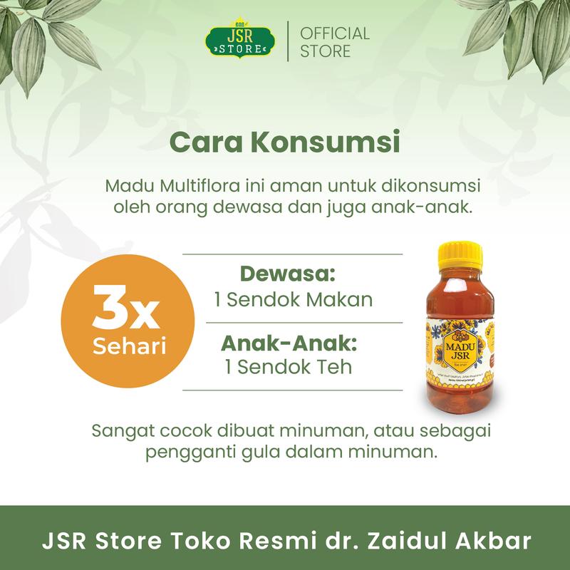 MADU JSR dr. Zaidul Akbar - Madu Multiflora (760 gram) Madu Alami 3
