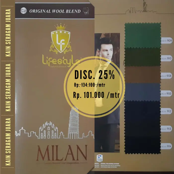 Termurah Kain Seragam Milan seragam blazer setelan jas Maxistyle per 10 cm