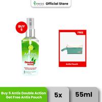 Gambar Antis Hand Sanitizer Botol Double Action 55 ml ( Paket isi 5) Free Pouch dari Enesis Group Kota Administrasi Jakarta Timur 1 Tokopedia