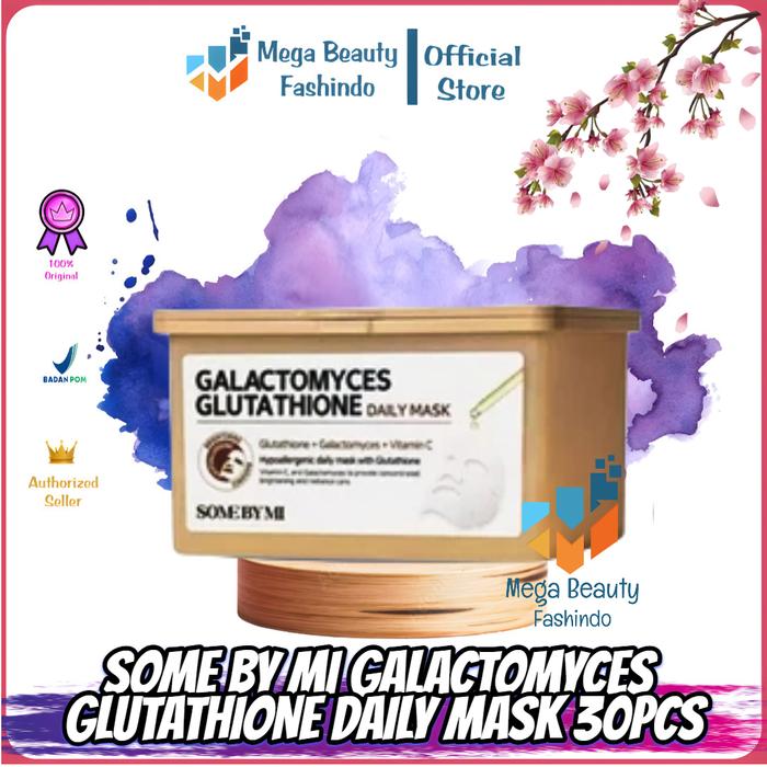 Some By Mi Galactomyces Glutathione Daily Mask 30pcs In 1 Box Sheet Mask  Masker Tissue