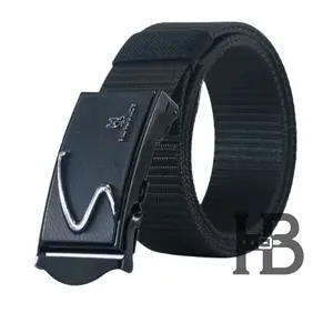 Ikat Pinggang Pria Canvas Model Jepit Kepala Besi / Sabuk Pria Model Jepit Termurah Original