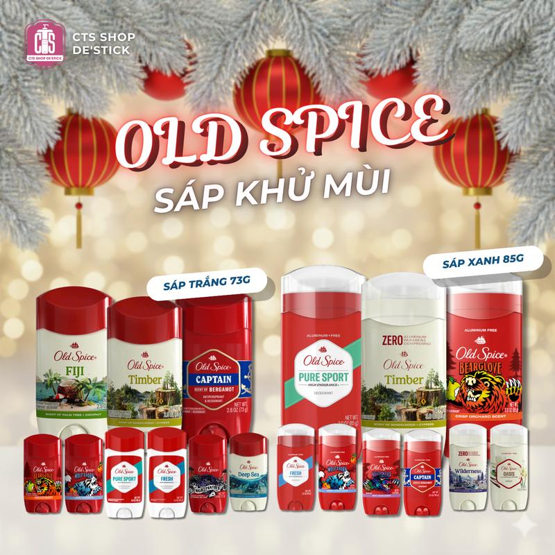  Old Spice Sáp Khử Mùi 73 85g - Khử Mùi Hôi Hỗ Trợ Giảm Tiết Mồ Hôi Mùi Hương Đa Dạng Cho Nam Và Nữ CTS01 