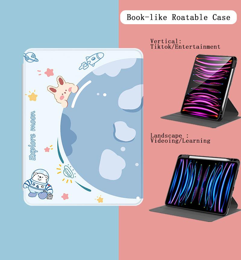 New 360 Rotating Case For Redmi Pad2 11"2025  SE 11" POCO Pad Pro12.1"/For Xiaomi 6s Pro-12.4" / For Huawei MatePad Air 11.5" 11.5" 23/24 SE 10.4" T10/T10S / For Samsung Galaxy Tab A9+ 11" A9 8.7" S7/S8 Plus 12.4" S9 Plus 12.4" S6 lite 10.4"