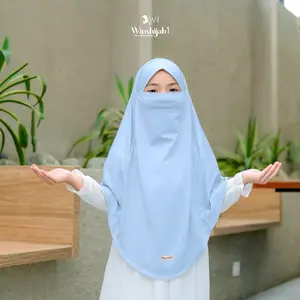 Jasmine French Khimar Instan Anak Hijab Bergo Tali Malay FK Instan Bahan Jersy Super Premium Size L & XL untuk Usia 4-12 Tahun