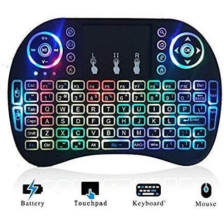 Product Introduction of 7 LED Keyboard Backlit Wireless Mini Touchpad Remote bluetooth Dongle Android TV BOX PC Tablet Gaming Mouse 0