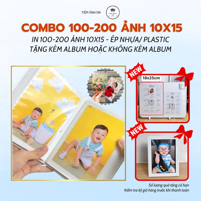   100-200 ẢNH 10X15 - ÉP NHỰA  Kích cỡ 10x15. Bền màu cao. Hỗ trợ chỉnh sáng chỉnh màu chỉnh nét từng ảnh. Phù hợp in ảnh lưu giữ kỉ niệm decor phòng  ảnh to rõ đẹp. Có album đựng đủ 100 ảnh bìa giấy cứng cao câp. KA31 album  đựng ảnh 
