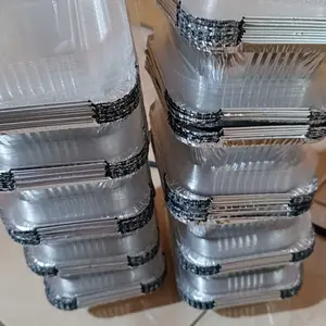 Alumunium Foil Cup Kotak 250ML BX-0230 + Tutup Mika 50 Pcs / Cup Macaroni Schotel, Dimsum Mentai TERMURAH