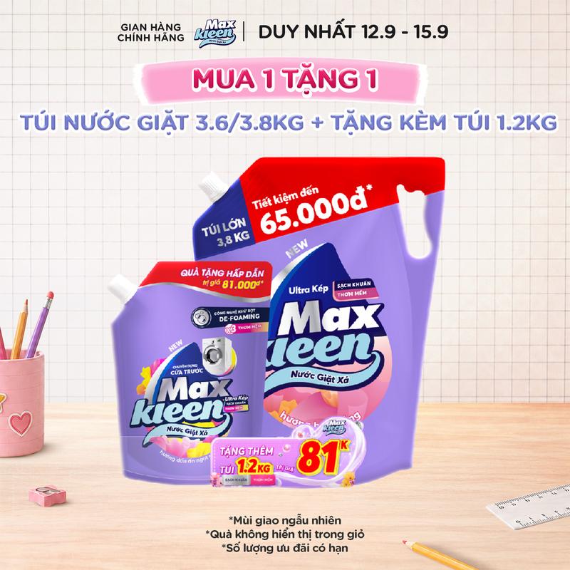 Nước giặt xả cho máy giặt MaxKleen hương Hoa nắng/ Huyền diệu/ Dấu ấn ngọ