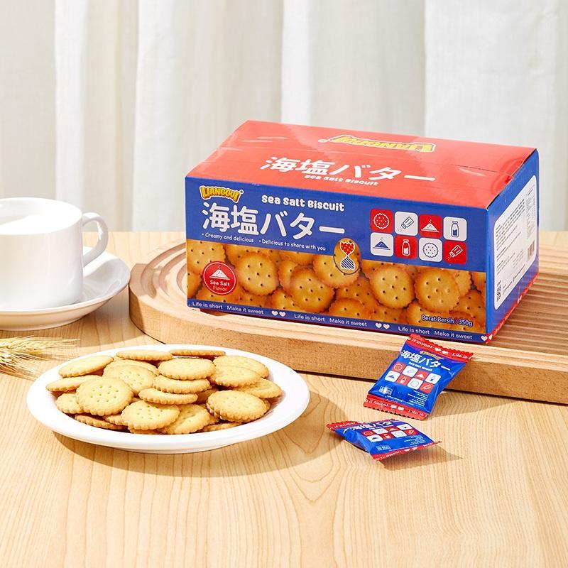 【HALAL】Lianggui 【Beli 50 pcs Gratis 50 pcs】Seasalt Biscuit Best Seller Enak Cemilan Pengganti Sarapan Kue Kering Renyah Gurih Cemilan Tepat Saat Buka Puasa! Cocok untuk Dinikmati Bersama Keluarga! Biskuit Makanan 3