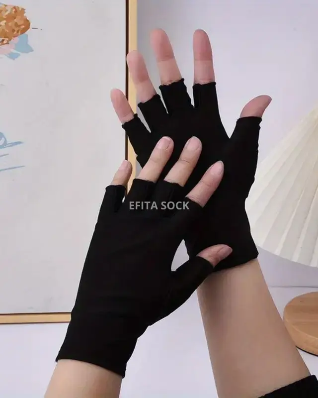 Sarung Tangan Rajut Hitam Polos untuk Pria dan Wanita - 1pcs - Gloves 1