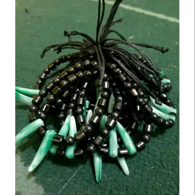 Gelang Taring Dua Warna Hijau Putih COd