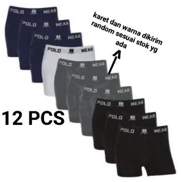 Paket Hemat Celana Dalam Boxer Pria Premium Katun Sport Cowok Dewasa Hitam Kotak Spandex Pendek Motif Remaja celana dalam pria dalaman priadewasa 3