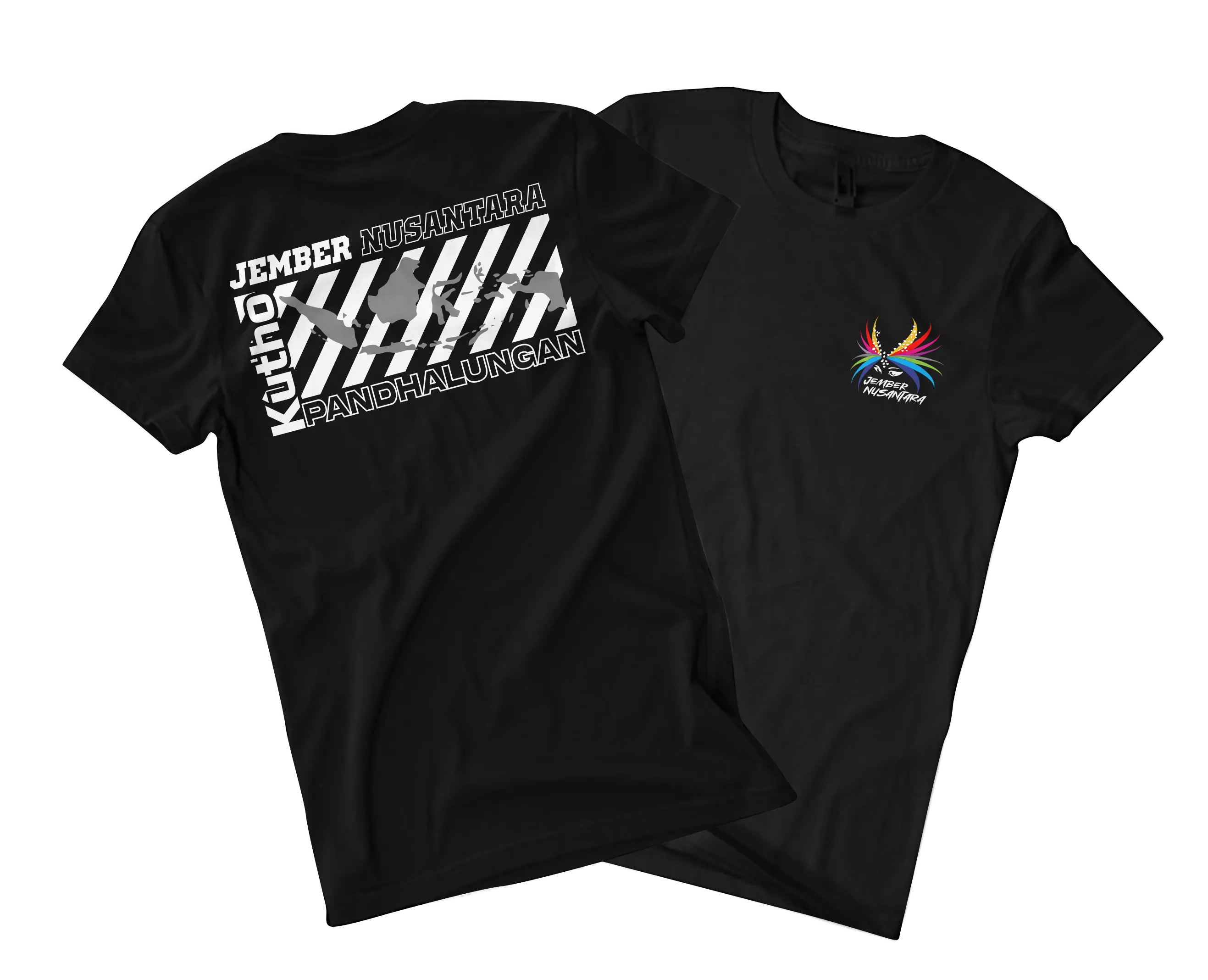 KAOS NUSANTARA kutho pandhalungan bahan catton combed 30s Oblong Distro Pria Katun Baju Surfing Polos Wanita