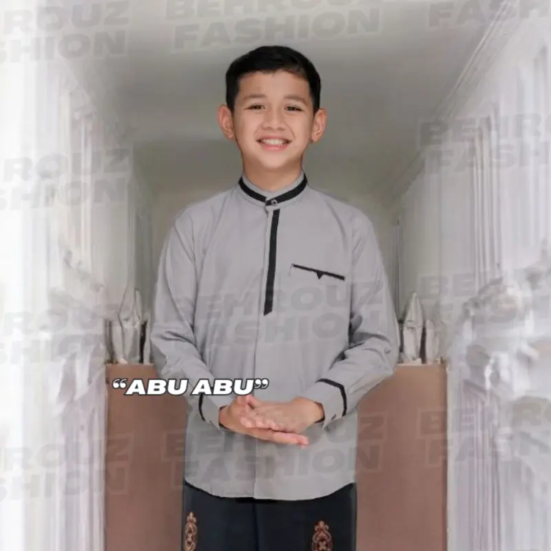 BEHROUZ - Baju Koko Anak Motif Bima Bahan Katun Premium Lengan Panjang Promo Lebaran 2025 4