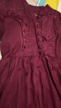 Product Review of Gamis Slavina Bordir Busui Kancing Muslim Wanita Simple Elegant Mayung Twill Nyaman Rempel Cantik from I** S**h 0
