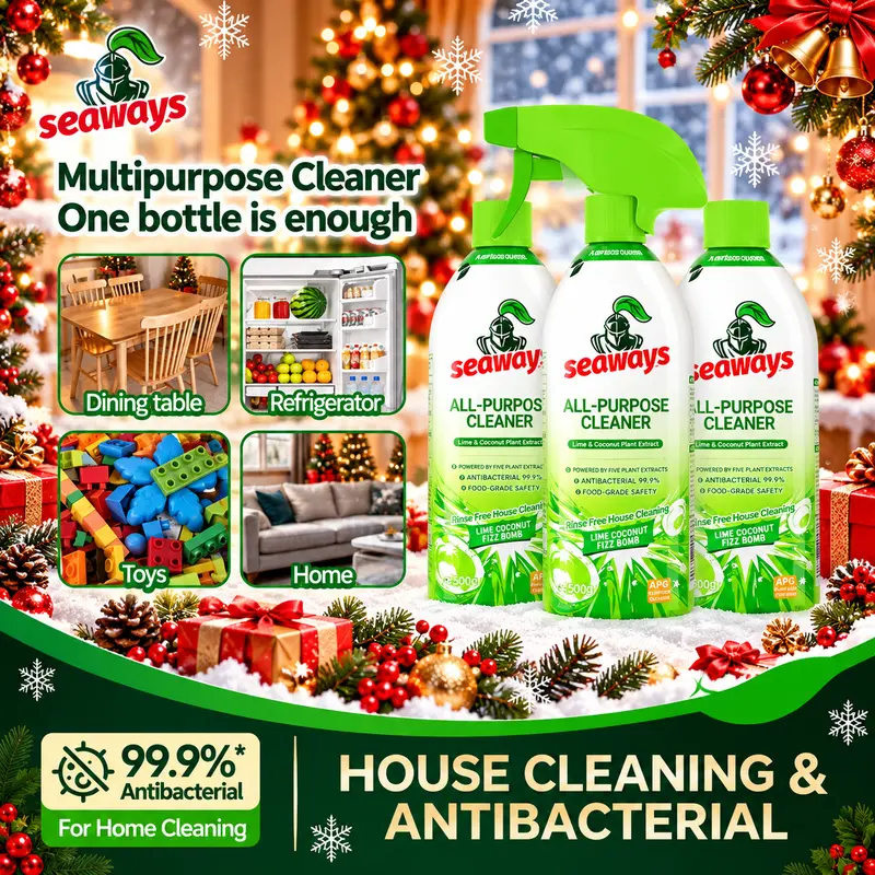 Seaways All purpose cleaner (500ml) For Furniture, Car, Refrigerator, Oven Microwave, Rice Cooker, Table, Natural Plant-derived Ingredients, Food-grade Safe Formula*