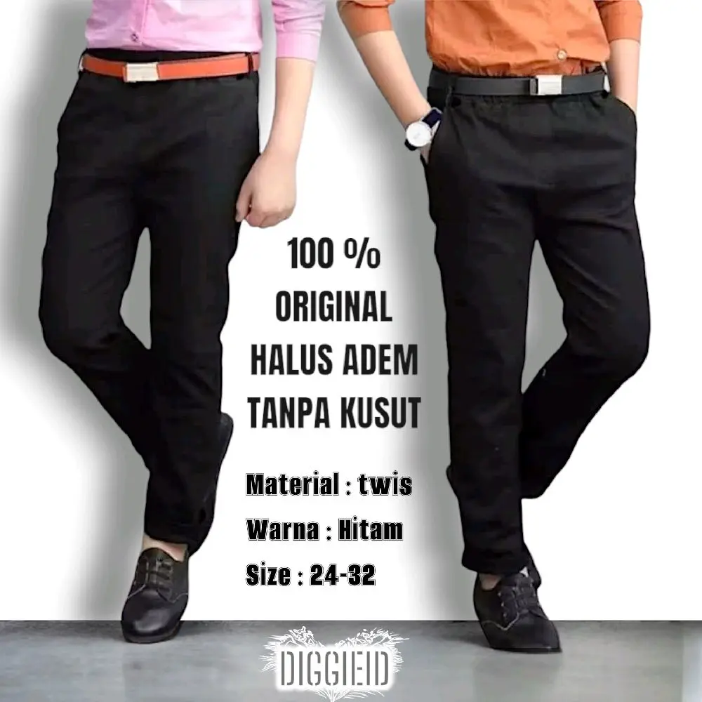CELANA FORMAL ANAK LAKI-LAKI SEKOLAH SD SMP BAHAN TWIST TEFLON HITAM Fashion celana skena anak