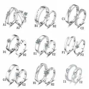Ladamai 1 Buah Cincin Pasangan Silver / Cincin Pengantin / Cincin Couple / Cincin Pernikahan Stainless