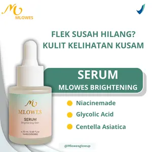 Mlowes Brightening Serum Original - Perawatan Kulit Aman BPOM Mencerahkan Wajah & Meregenerasi Kulit Di Malam Hari