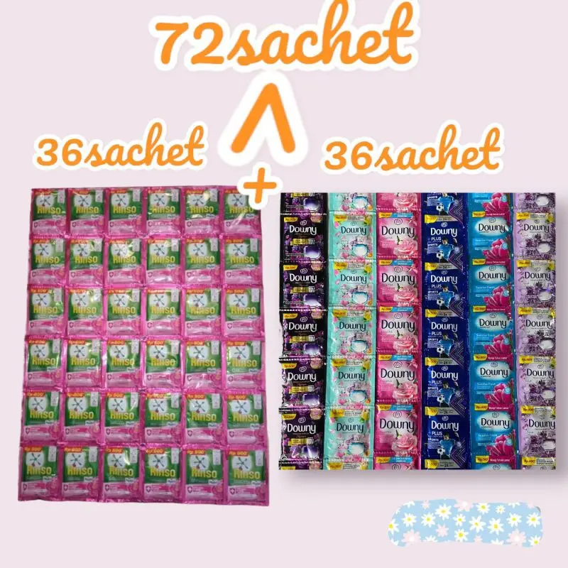 Paket Hemat Rinso Liquid + Downy 72pcs