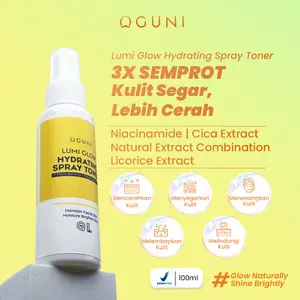 Oguni Skincare Lumi Glow Hydrating Face Mist Spray Toner Wajah | Niacinamide 2%, Cica Extract, Licorice | Mencerahkan Kulit, Menghidrasi, Menyegarkan, Melembapkan Seketika