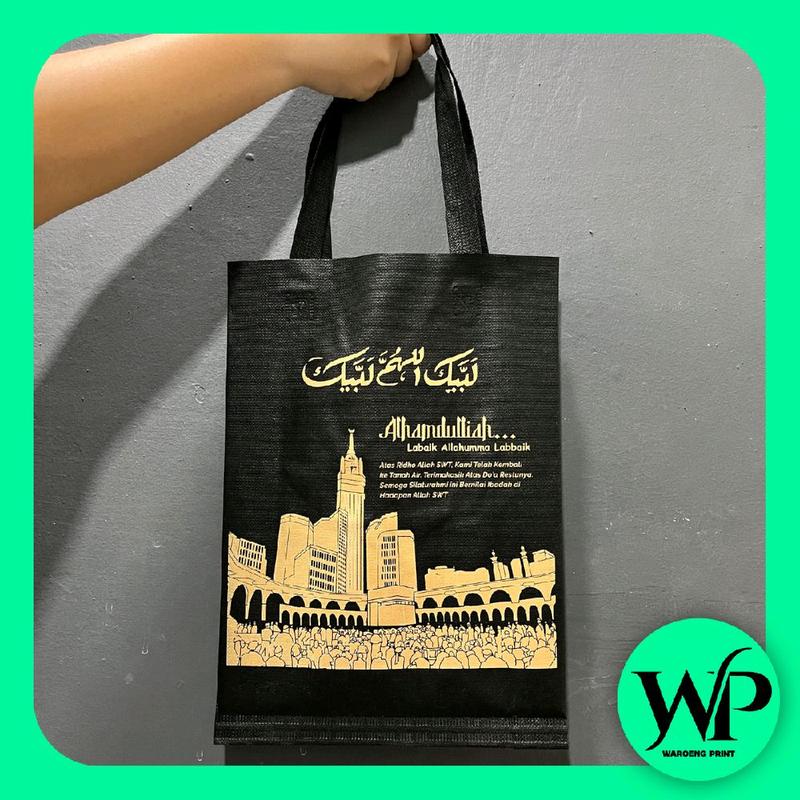 Tas Haji Hitam Elegan - Goodie Bag Premium 25x35cm untuk Perlengkapan Ibadah 4