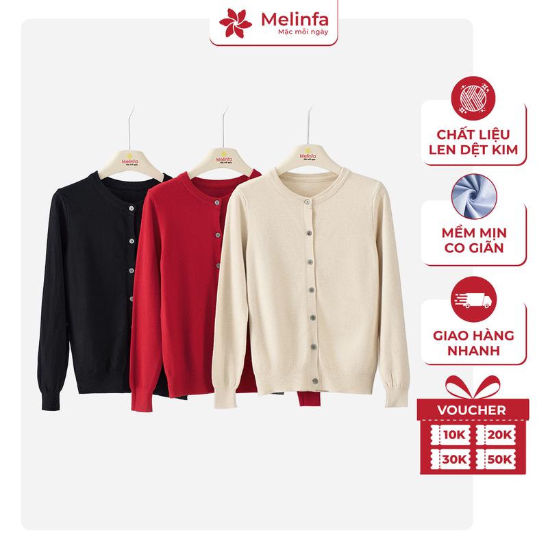 Áo len nữ cổ tròn dài tay áo len cardigan nữ chất len mềm mịn co giãn thời trang Hàn Quốc mặc mùa thu đông mã VAA0260 Top