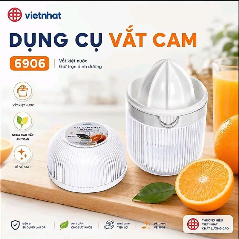 Dụng cụ vắt cam 6906 - Vắt kiệt nước, giữ trọn dinh dưỡng, an toàn, dễ vệ sinh, chất lượng cao ( nhựa việt nhật)