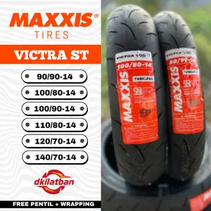 Maxxis Victra ST Tubeless Ban Depan Belakang Vario 160 CBS Beat Lexi Mio Aerox PCX S98 Dual Compound 90/90-14 100/80-14 110/80-14 120/70-14 140/70-14