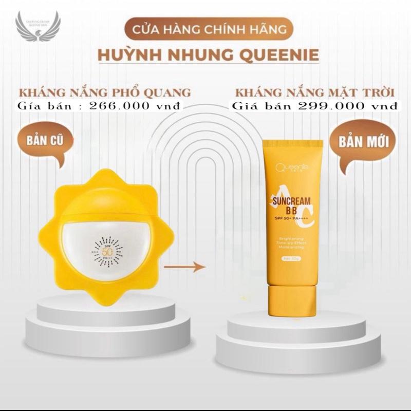Kem chống nắng queenie dòng mới 2025 nâng tone sáng da 50Gram - Queenie SPF 50 Pa++++