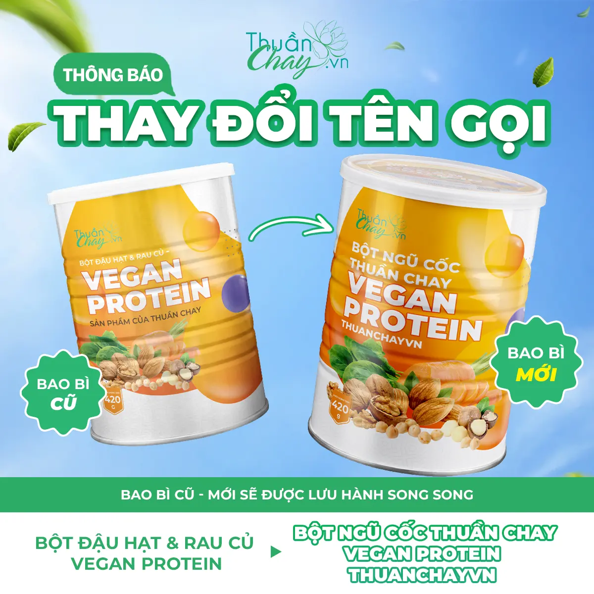 VEGAN PROTEIN Bột Ngũ Cốc Thuần Chay 420g