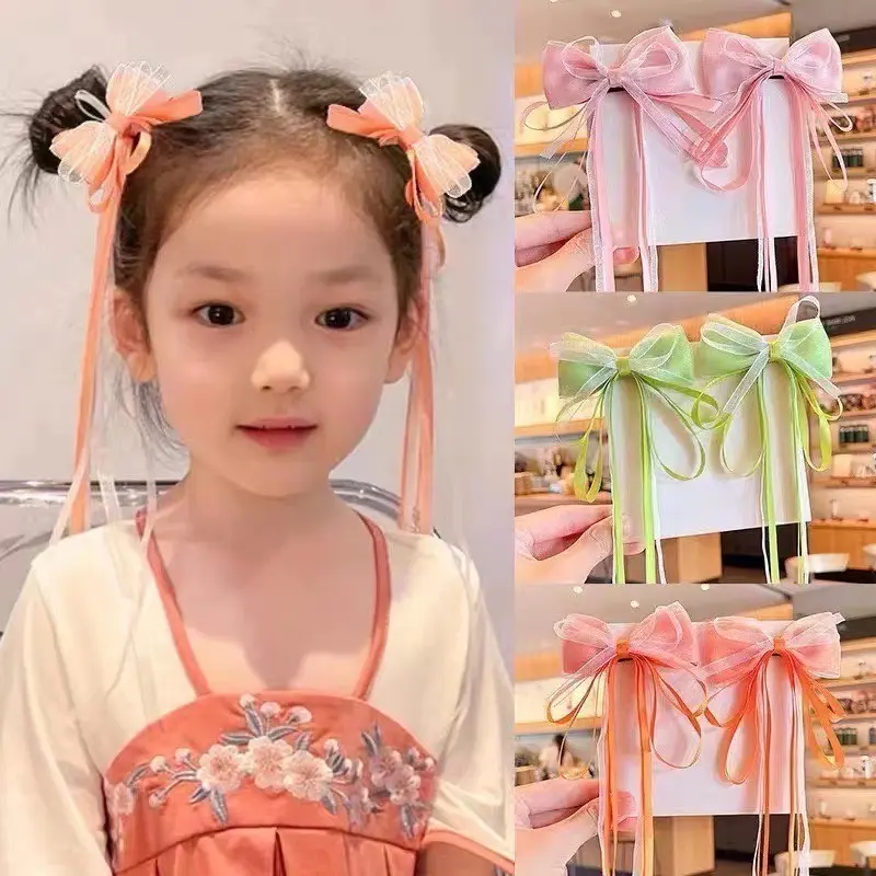 ED - 2PCS / SET JEPITAN RAMBUT PITA TALI KEPANG ANAK MODEL KOREA / JEPIT RAMBUT PITA LUCU ANAK MODEL KOREAN