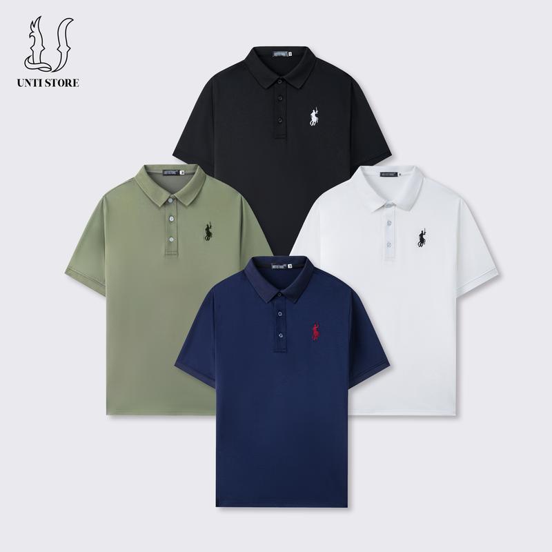 Combo 3 áo polo Nam Nữ thêu logo hình ngựa cao cấp - Unti Store - BH18