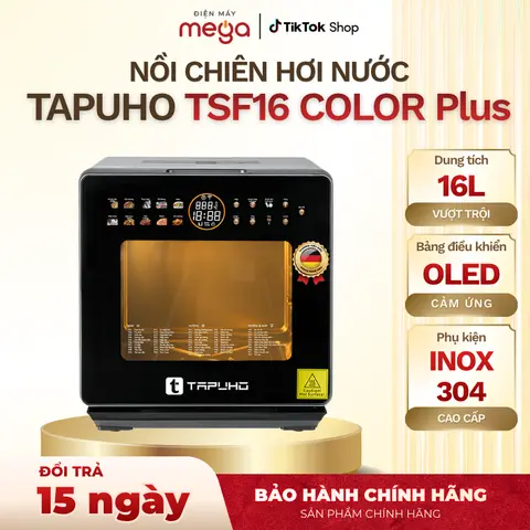 Nồi Chiên Hơi Nước TAPUHO TSF16 COLOR PLUS 16L – Nồi Chiên Không Dầu Đa Năng 2800W Hấp Chiên Nướng Sấy 4 Trong 1