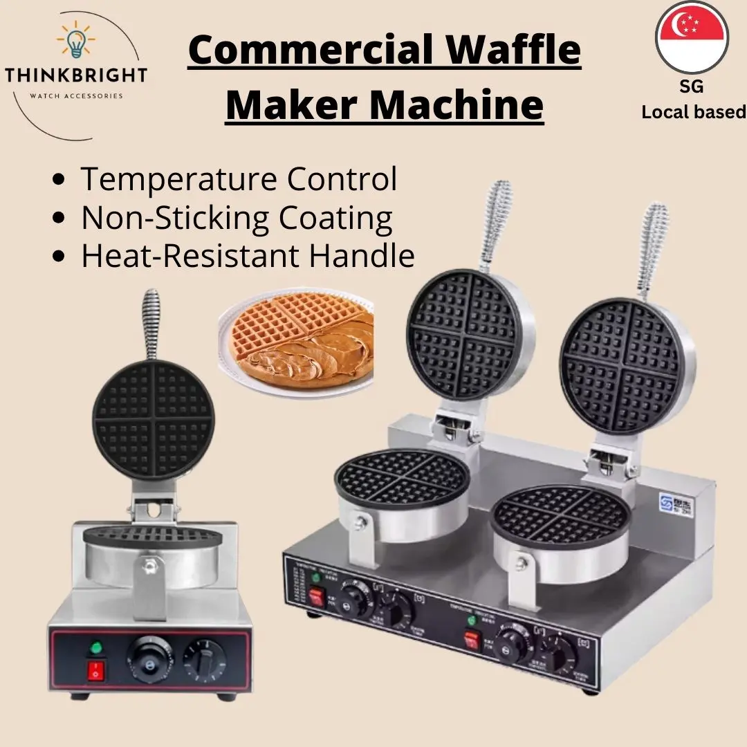 Commercial Waffle Maker Machine Toast Machine Double Headed Bistro Cafe Bar Restaurant
