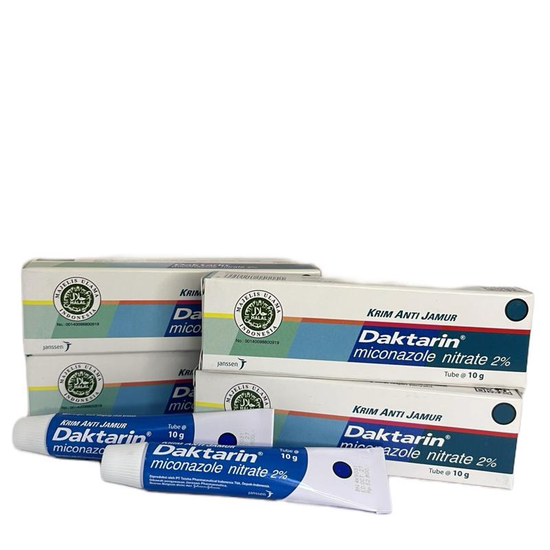 Daktarin Krim Anti Jamur Miconazole Nitrate 2% 10g untuk Penyakit Kulit Panu dan Lipatan Sela-Sela Jari - 10gr