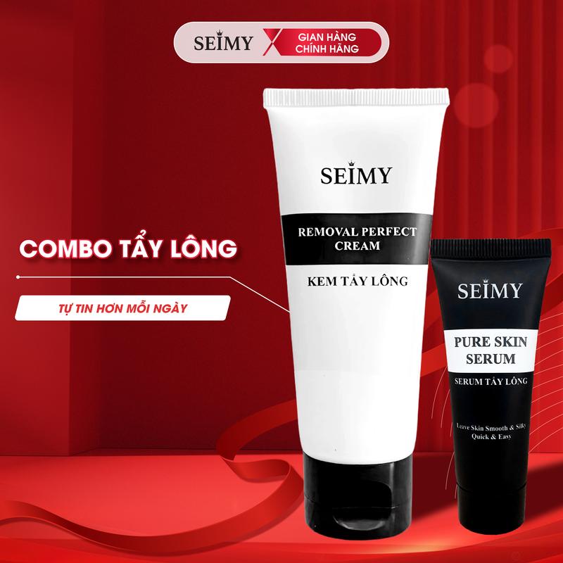 Combo Kem Tẩy Lông Seimy 100ml Và Serum Tẩy Lông 20ml - Waxing Nam Nữ Body Bikini Tay Chân