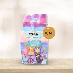 POPCATS Tofu Cat Litter 3.5L/1.2KG Pasir Kucing Wangi Gumpal Soya Murah