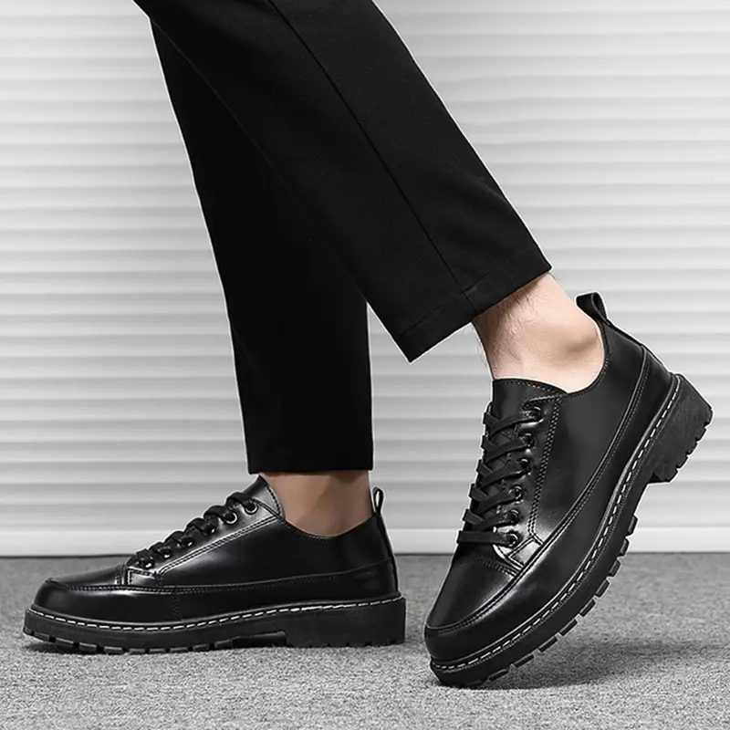 SEPATU DOCMART HITAM PRIA SEPATU FORMAL KERJA KANTOR PANTOFEL CASUAL Shoes Kasual Kasual Black Rubber Manis Formal Shoes 7