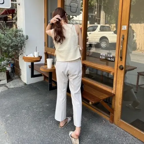 KINAN SIMPLE TOP LINEN ATASAN Wanita Korea Style 2