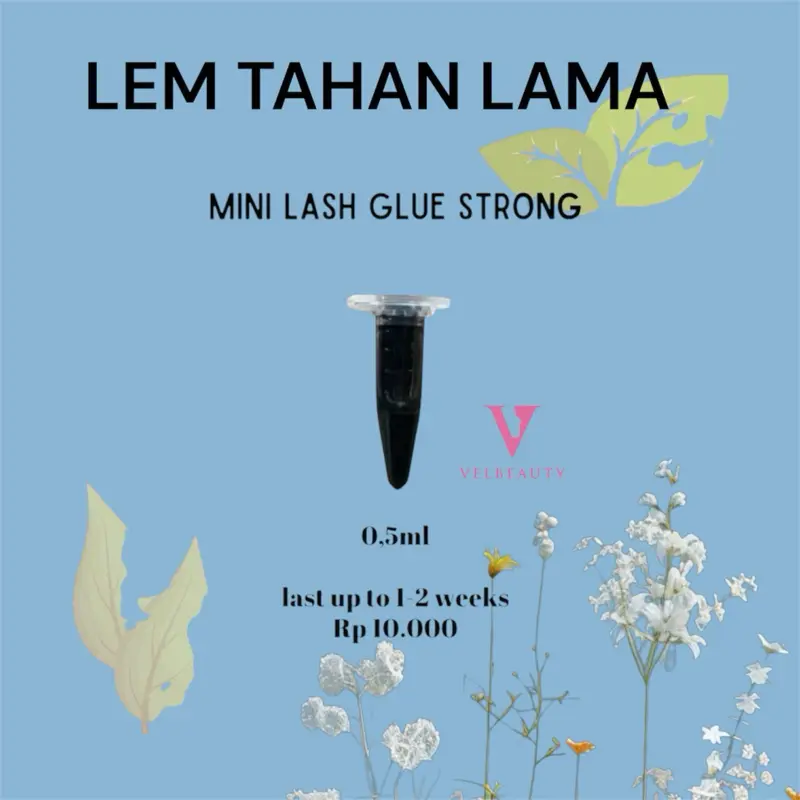 MINI LASH GLUE LEM EYELASH 0,5 ML TAHAN 1-2 MINGGU/ TAHAN 3-4 MINGGU TESTER Eye 0