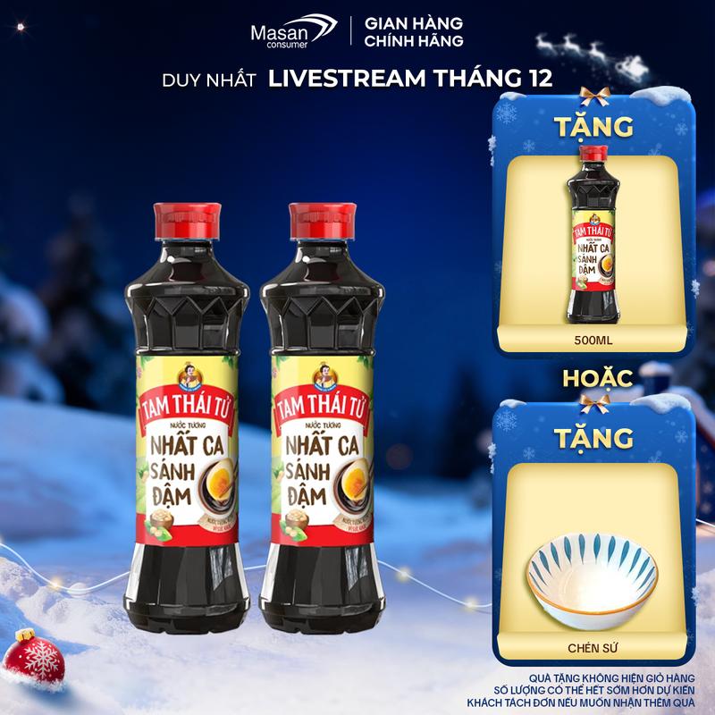 Combo 2 Nước tương Tam Thái Tử Nhất Ca Sánh Đậm 500ml