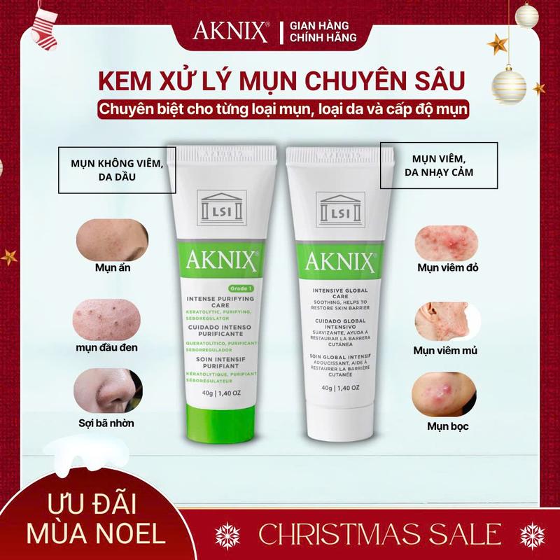 Kem Dưỡng AKNIX Chuyên Biệt Cho Da Dầu Mụn 40g Nhập Khẩu Pháp - cho da dầu mụn viêm hoặc không viêm